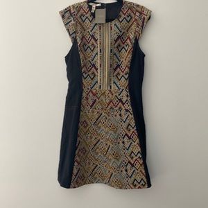 Anthropology burning Torch dress beautiful embroidered fabric XL = size 10